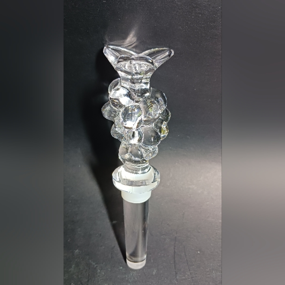 MIKASA Glass Grapes Wine Bottle Stopper Austrian Lead Crystal